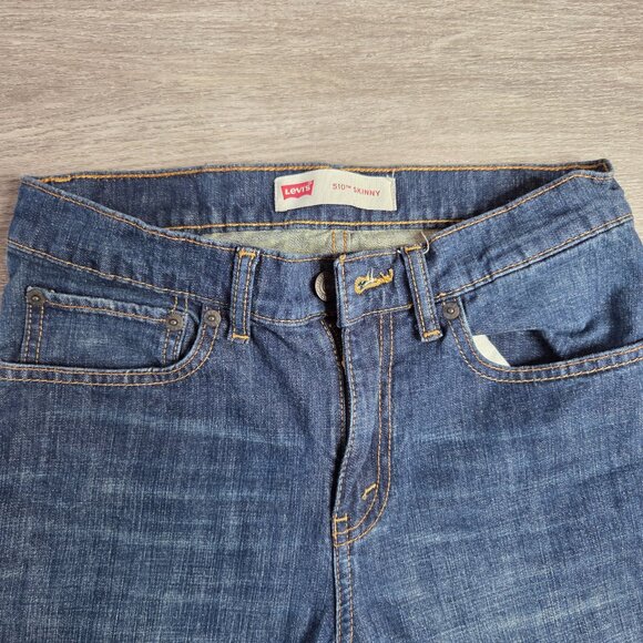Women's Levi's Size 16 510 Mid-Rise Skinny Jeans Dark Wash Stretch - Picture 3 of 10